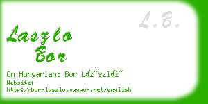 laszlo bor business card